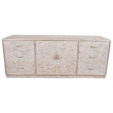 Tessellated stone and brass sideboard